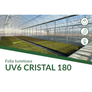 Folia tunelowa UV6 CRISTAL 180µm 12x33 m