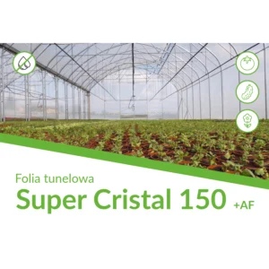 Folia tunelowa Super Cristal 150µm z AF - rozmiar 14 m x 33 m - rolka