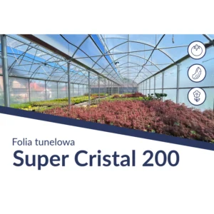 Folia tunelowa Super Cristal 200µm - rozmiar 12,5 m x 33 m - rolka