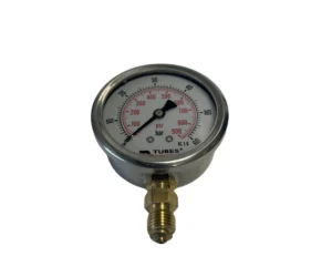 Manometr 63 mm glicerynowy 0-60 bar - z przyłączem dolnym (stojący) 1/4" BSP