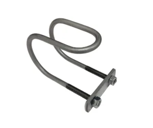 Opaska z pręta 2″x 3/4″ (60,3x26,9 mm) z nakrętkami 8 mm i blaszką
